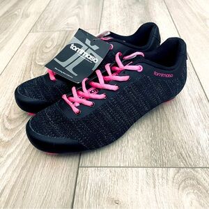 Tommaso Pista Aria Knit Black/ Pink Women's Indoor Cycling Class Shoes 38/7,5